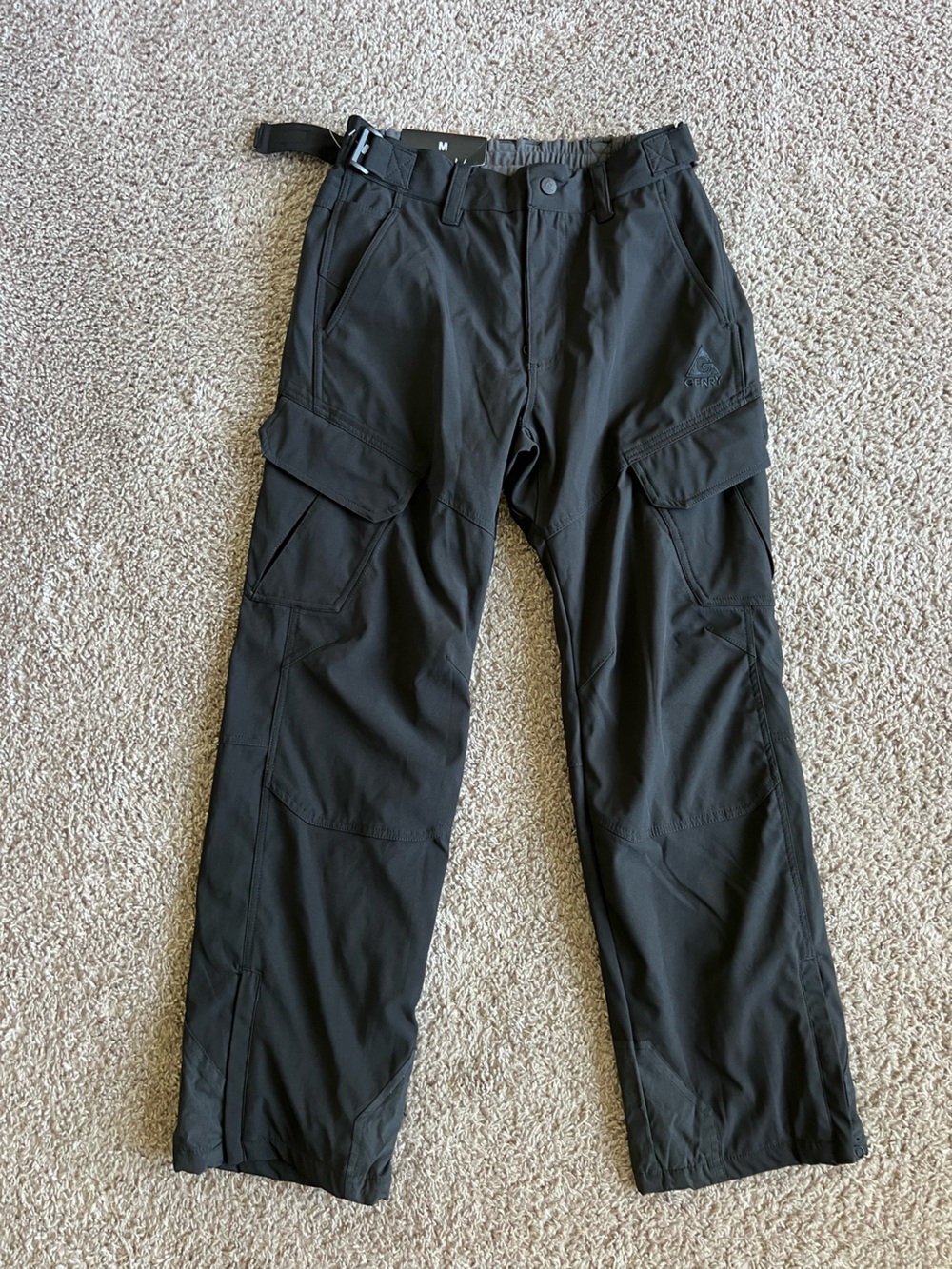 New Gerry Men's Black Softshell Snow Pants Size M Regular Fit